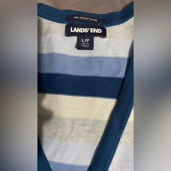 Lands End 100% Cotton Slouchy Cardigan sz L NWOT - Picture 3 of 6